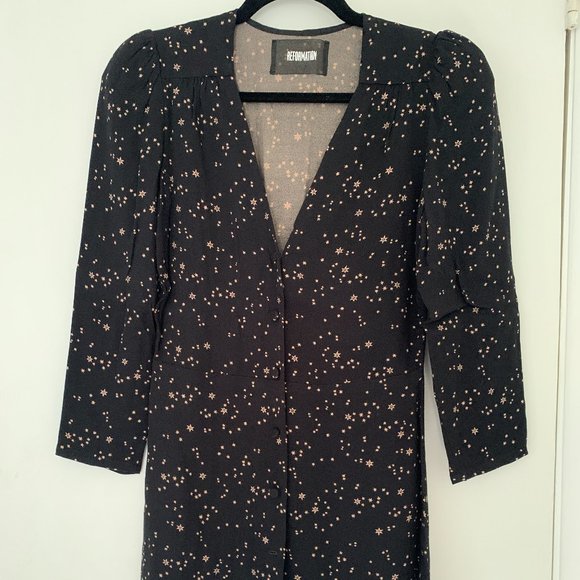 Reformation Courtney dress in Galactic - Picture 2 of 7